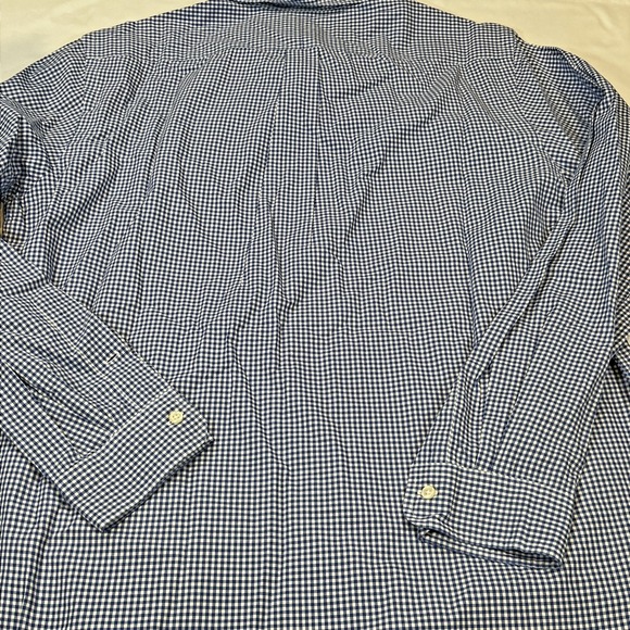 Ralph Lauren‎ Blue White Gingham Check Button Down Long Sleeve Shirt Size L - Picture 7 of 7